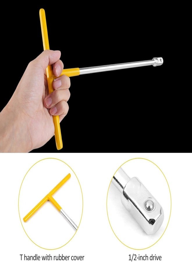 PERFECT TECH 1/2" Square Drive T Handle Wrench Spanner T Spanner Antick Tools Chrome Vanadium Steel Materials - Image 4